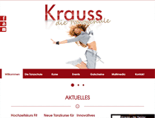 Tablet Screenshot of krauss-tanzschule.de